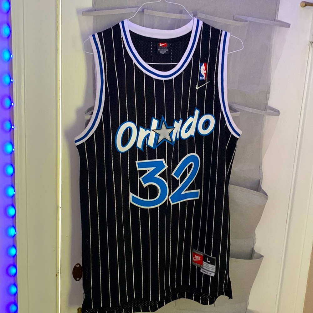 Shaquille O’Neal Authentic Vintage Magic Pinstripe Jersey By Nike
